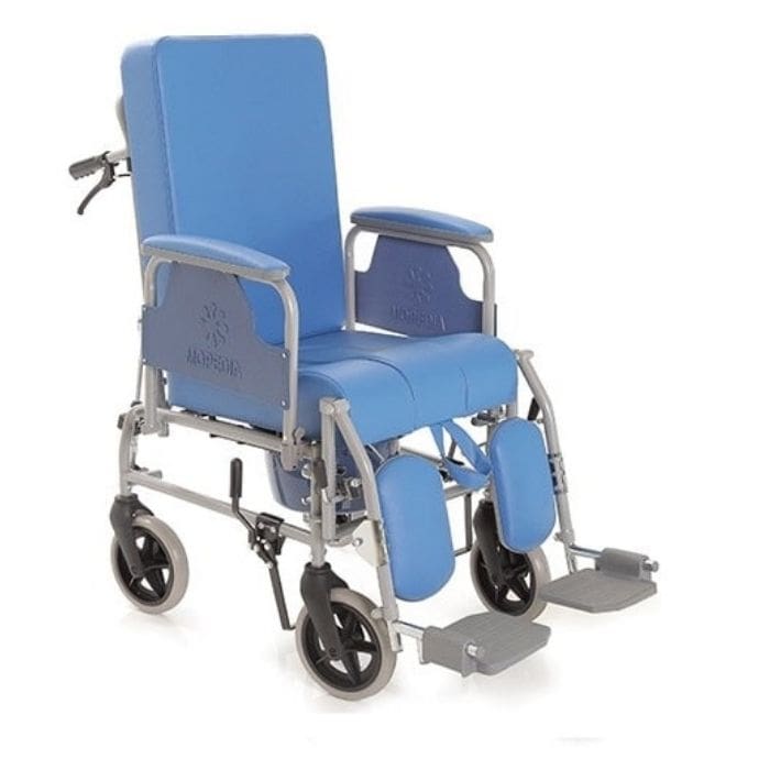 sedia comoda reclinabile con wc per anziani e disabili